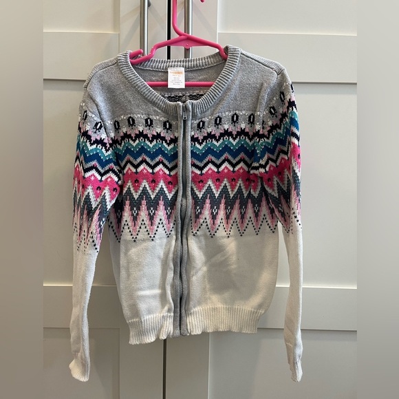Gymboree M (7/8) zip up fair isle sweater - Picture 2 of 6